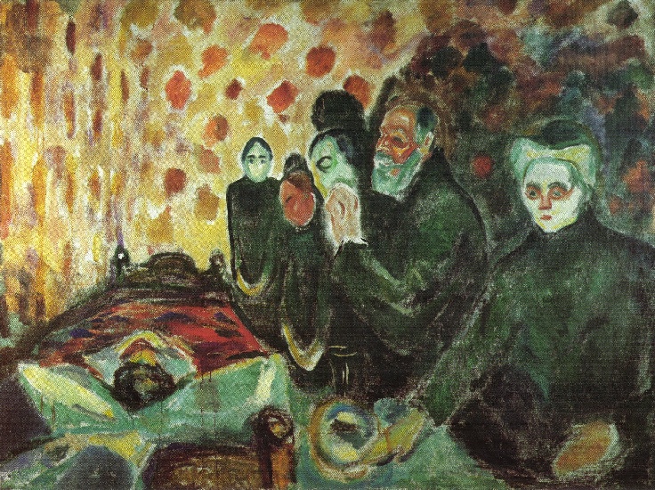 Vicino al letto di morte (febbre) (1915), 1915 di Edvard Munch ...